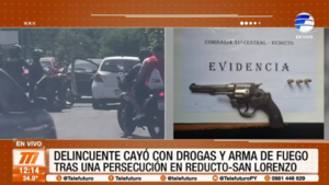 Capturan a peligroso delincuente tras persecución en San Lorenzo