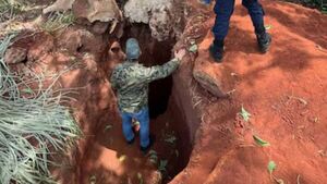 Hallan misterioso pozo de varios metros dentro de una estancia en San Pedro