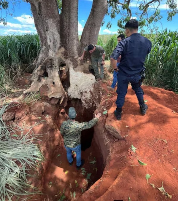 Investigan excavación clandestina dentro de una estancia en San Estanislao