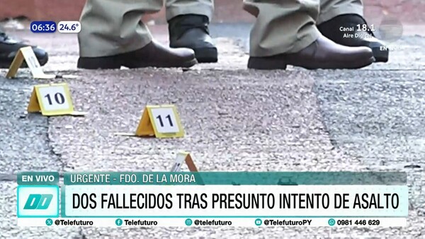 Dos fallecidos tras presunto intento de asalto en Fernando de la Mora
