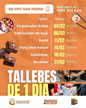 Febrero llega con sabores y aprendizaje al Centro de Participación Vecinal del Bº San Pedro