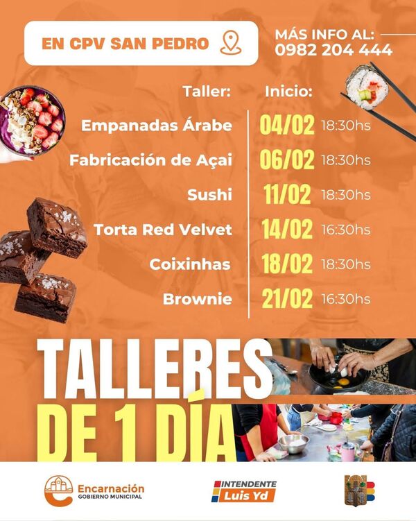 Febrero llega con sabores y aprendizaje al Centro de Participación Vecinal del Bº San Pedro