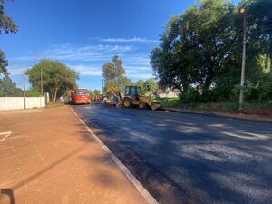 Avanza el recapado asfáltico en Curupayty y mejora la conectividad en Encarnación