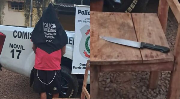 Susto en PJC: ebrio irrumpió en plena misa armado con un cuchillo