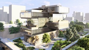 Solar Banco empieza la construcción de su sede futurista en el eje corporativo