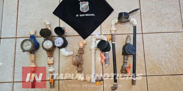 POLICÍA RECUPERA SIETE MEDIDORES DE AGUA HURTADOS EN CAMBYRETÁ