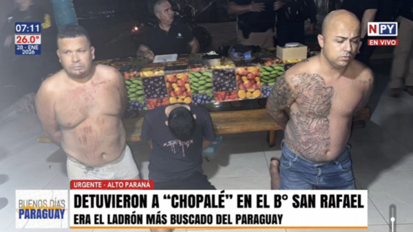 ¿Quién es el delincuente más buscado de Paraguay? Así recapturaron a "Chopalé"