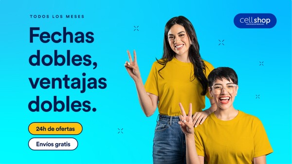 Cellshop lanza una promo que ofrece doble ventaja en fechas dobles