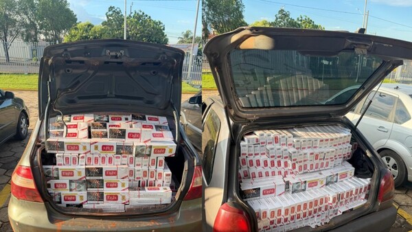 Brasil intercepta caravana de 11 vehículos con cigarrillos de contrabando de Paraguay