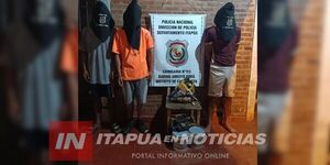 APREHENDEN A TRES PERSONAS Y RECUPERAN HERRAMIENTAS HURTADAS EN CAMBYRETÁ