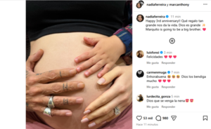 Nadia Ferreira y Marc Anthony esperan a su segundo hijo