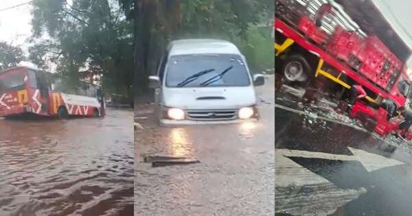 La Nación / Intensa lluvia causó estragos en varios puntos de Asunción y Central