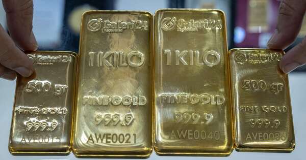 La Nación / El precio del oro se disparó hasta nuevo récord de casi USD 5.600 dólares