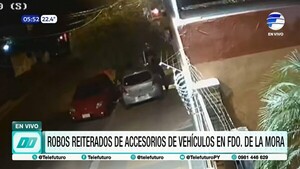 Robos reiterados de accesorios de vehículos en Fernando de la Mora