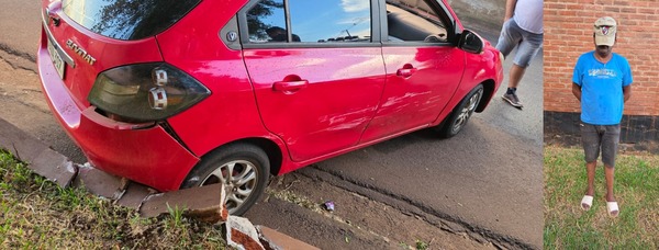 Hombre chocó con su vehículo, huyó y quedó detenido