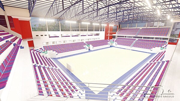 Día de la preinauguración del polideportivo de Cerro Porteño