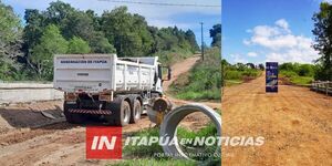 GOBERNACIÓN DE ITAPÚA REFUERZA OBRAS VIALES EN SAN PEDRO DEL PARANÁ