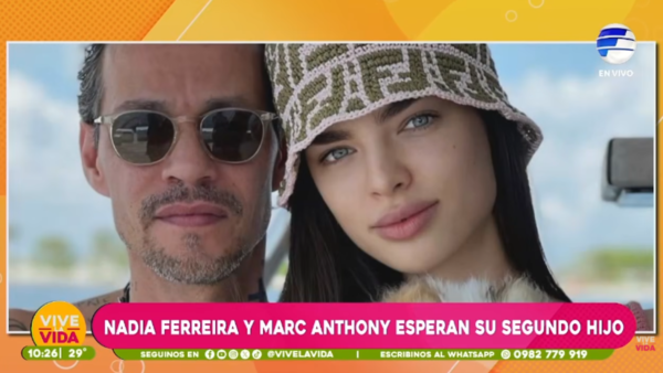 ¡Nadia Ferreira y Marc Anthony esperan su segundo hijo juntos!