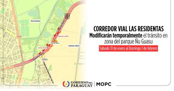 La Nación / MOPC anuncia desvío por obras en la autopista Silvio Pettirossi este fin de semana