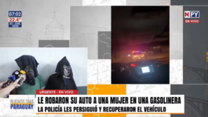 Caen "robacoches" tras una persecución de película entre San Lorenzo y Capiatá