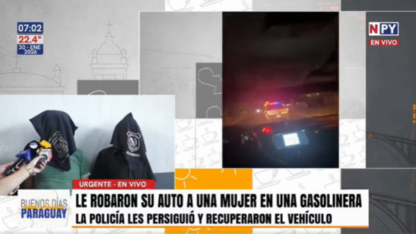 Caen "robacoches" tras una persecución de película entre San Lorenzo y Capiatá