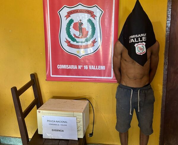 Aprehenden a un hombre por hurto y recuperan microondas robado del Centro de Salud de Vallemí - Concepción al Día