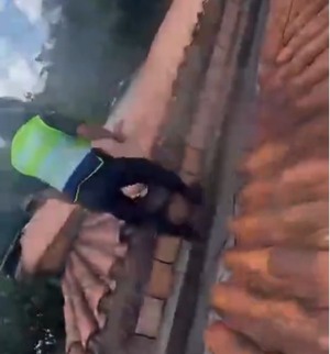 Inusual detención en techos de viviendas