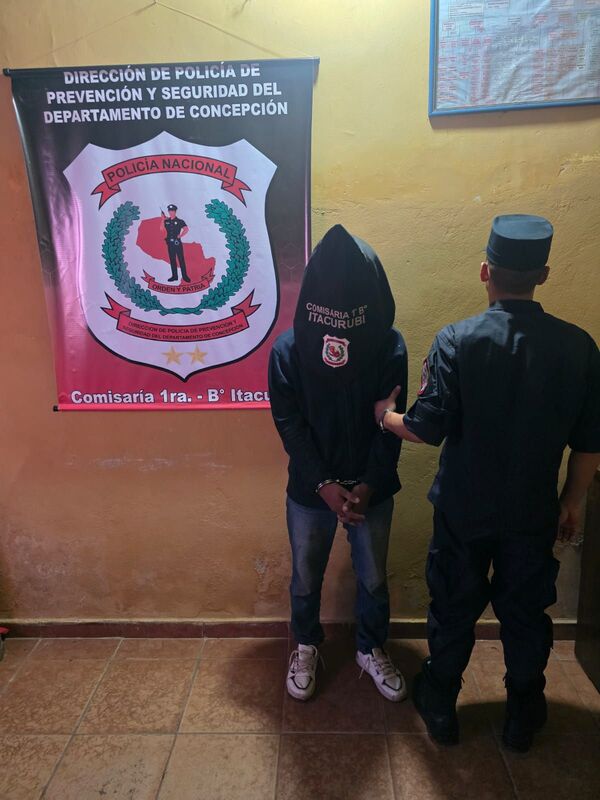 Detienen a joven por presunto hurto en depósito de comercio del barrio Itacurubí - Concepción al Día