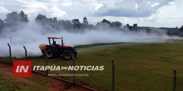 TRINIDAD REALIZA TRABAJOS DE MEJORA EN LA CANCHA DEL CLUB VERDE OLIVO
