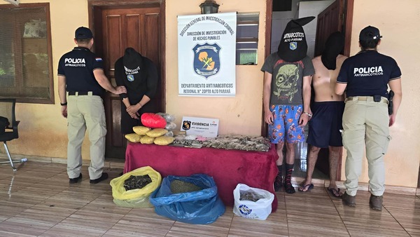 Incautan éxtasis y marihuana en Ciudad del Este: 3 presos