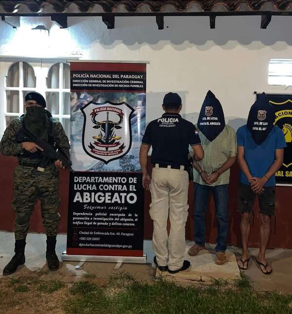 Comitiva fiscal policial detuvo a tres presuntos abigeos con varias evidencias - Nacionales - ABC Color