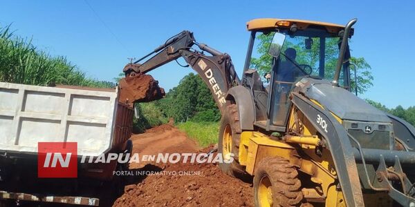 AVANZA EL ENRIPIADO DE LA CALLE D19 EN PUERTO SAMUHÚ