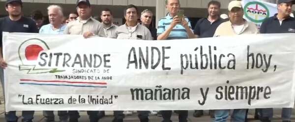 Funcionarios de la ANDE se manifiestan a nivel nacional exigiendo la renuncia del presidente  - Nacionales - ABC Color