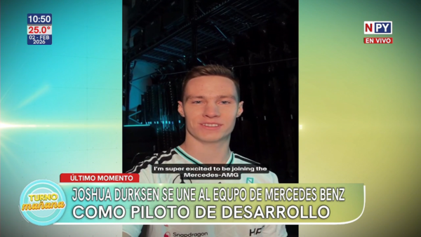 Histórico: el paraguayo Joshua Duerksen se une a Mercedes F1 como "piloto de desarrollo"