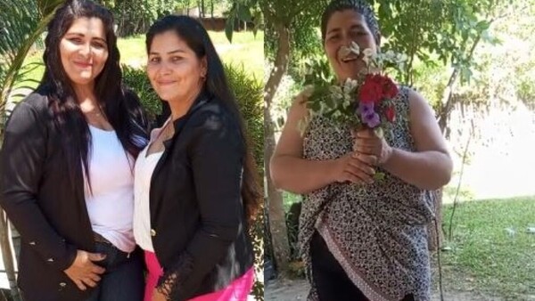 Con un ramo de flores, sorprendió a su hermana