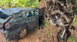Accidente se cobra la vida de tres personas que iban en una misma moto en Minga Guazú