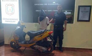  Imputan a adolescente por hurto de motocicleta en Hernandarias