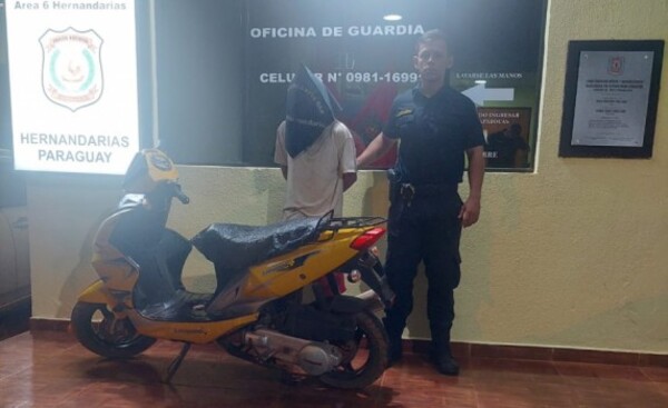  Imputan a adolescente por hurto de motocicleta en Hernandarias
