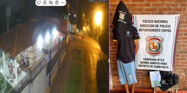 APREHENDEN A JOVEN POR SUPUESTO HURTO Y RECUPERAN OBJETOS SUSTRAÍDOS EN CAMBYRETÁ