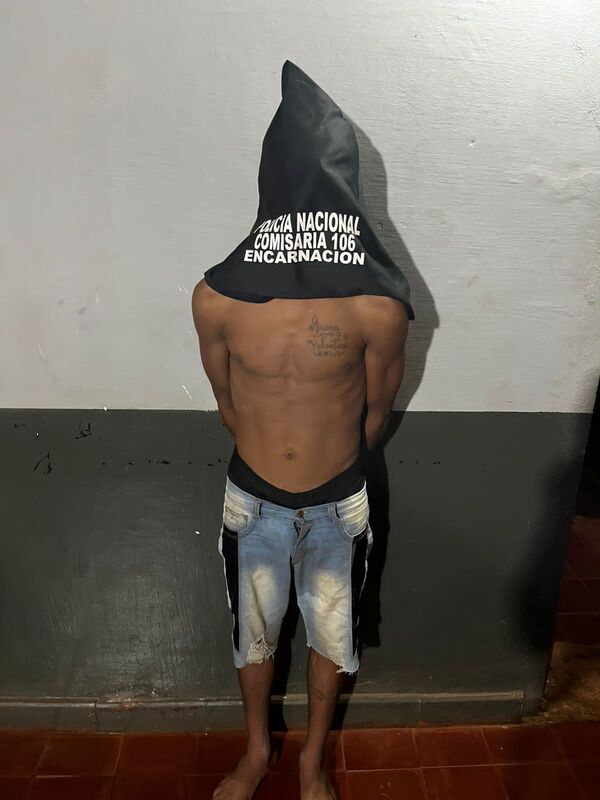 Joven con antecedentes es detenido por hurto agravado y recuperan objetos robados en Encarnación