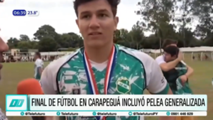 Escándalo en Carapeguá: Final de fútbol termina en batalla campal y huida extrema de un jugador