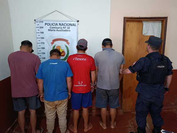 Cuatro hombres aprehendidos tras amenazas y peligrosa persecución sobre la Ruta PY06