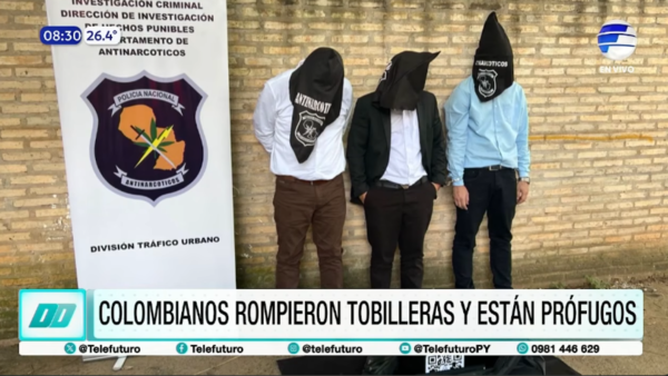 Triple fuga de ciudadanos colombianos tras vulnerar el sistema de tobilleras electrónicas