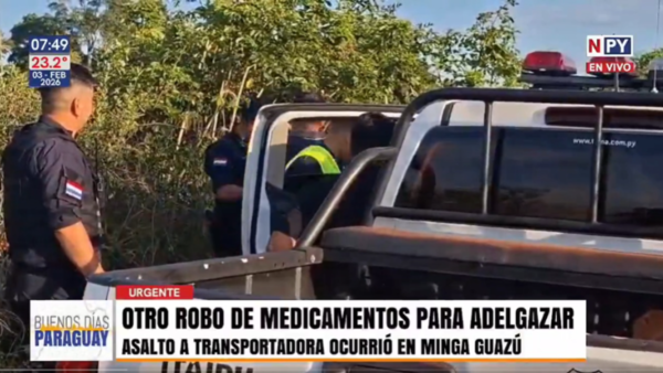 Asaltan camión que transportaba medicamentos para adelgazar en el Alto Paraná
