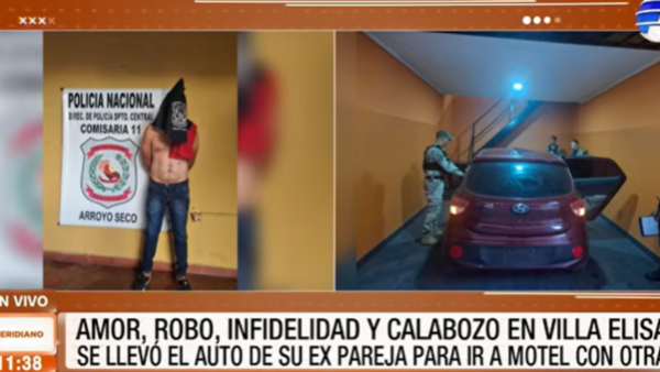 Se llevó el auto de su ex pareja para ir al motel con otra