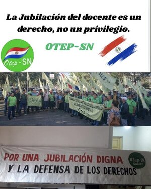 OTEP-SN convoca a movilización nacional por una jubilación digna