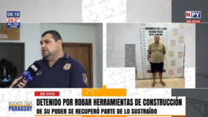Detenido por robar costosa herramienta de la obra del Palacio de Justicia en Fernando de la Mora