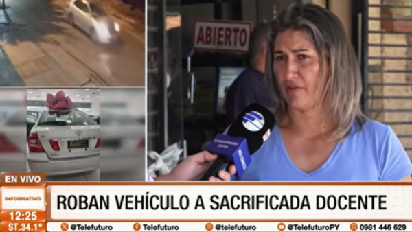 Roban vehículo a sacrificada docente