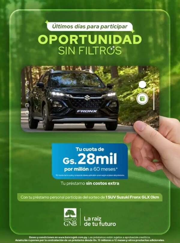 Últimos días para solicitar un préstamo personal y participar por una SUV 0 km con Banco GNB - Empresariales - ABC Color