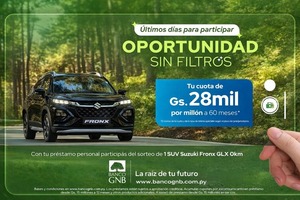 Banco GNB cierra su campaña de préstamos con sorteo de una SUV